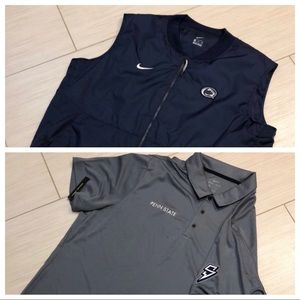 Bundle NIKE PSU vest and Polo with Saquon logo